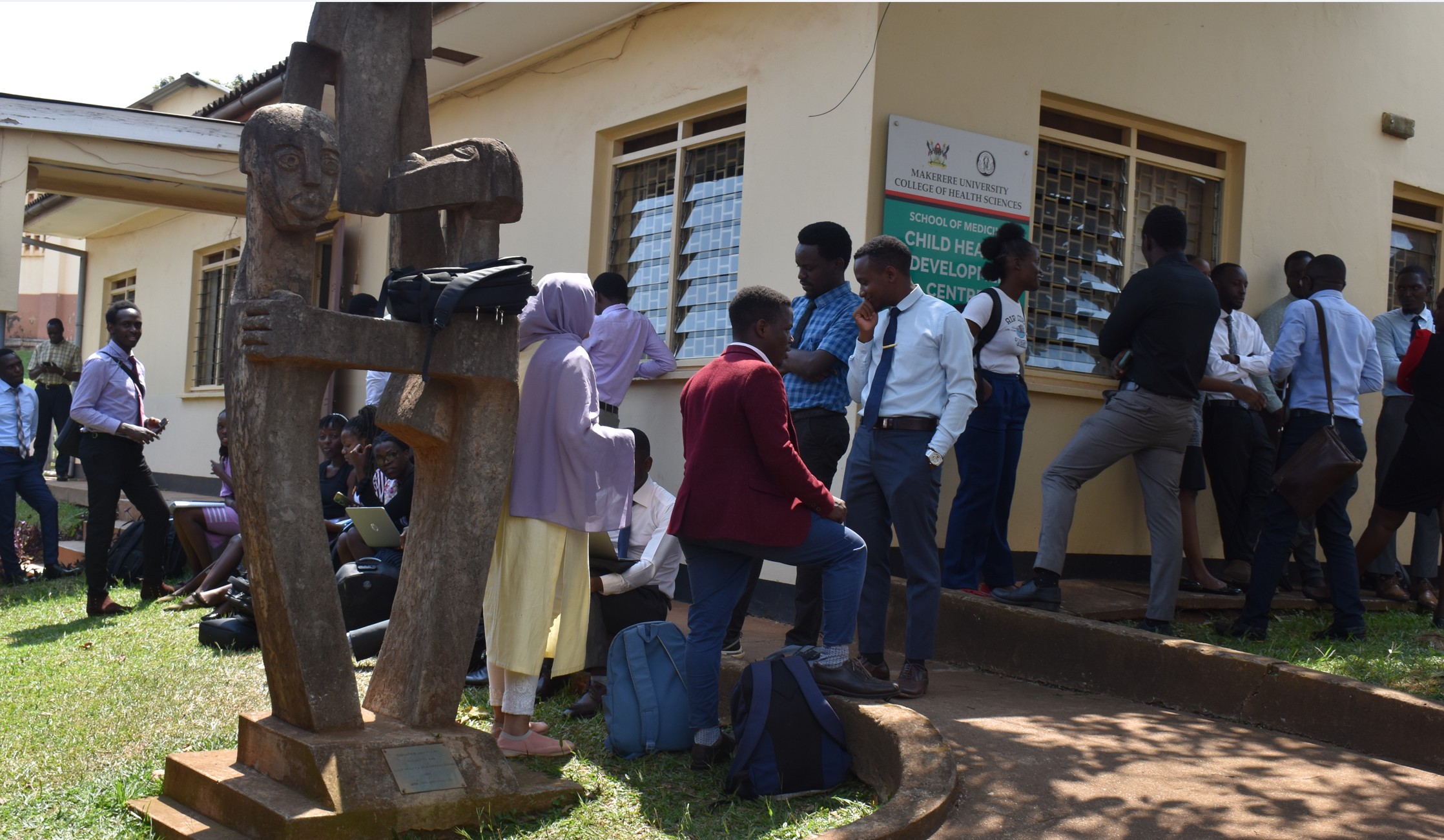COBERS students gathered waiting to present