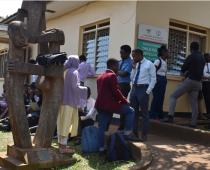 COBERS students gathered waiting to present